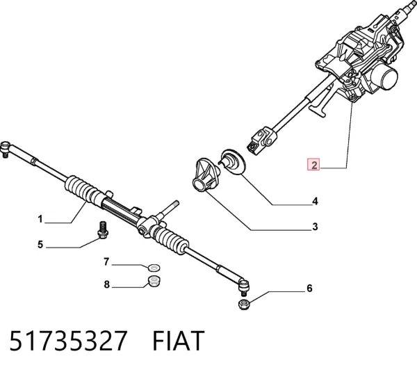 Columna dirección 51735327 Fiat/Alfa/Lancia