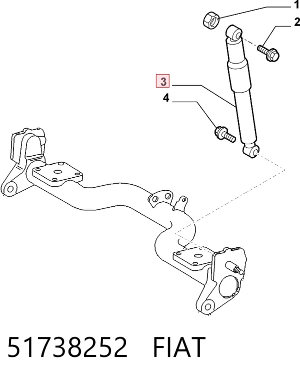 Amortiguador trasero 51738252 Fiat/Alfa/Lancia