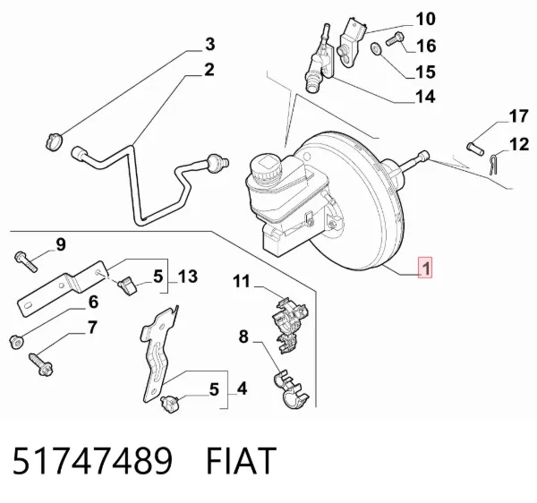 Servofreno 51747489 Fiat/Alfa/Lancia