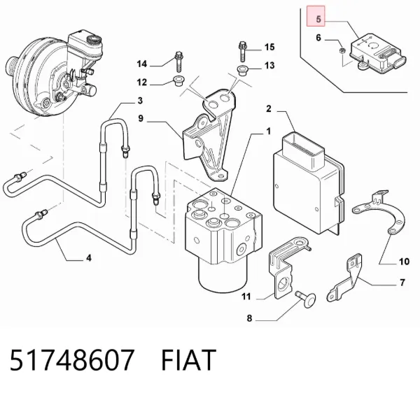 Sensor ABS 51748607 Fiat/Alfa/Lancia