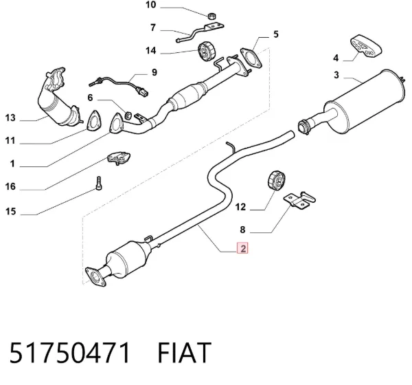 Catalizador 51750471 Fiat/Alfa/Lancia