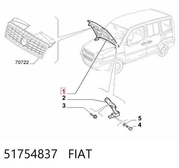 Capó 51754837 Fiat/Alfa/Lancia