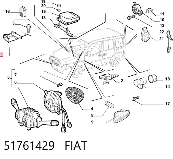 Claxon Fiat Doblo I