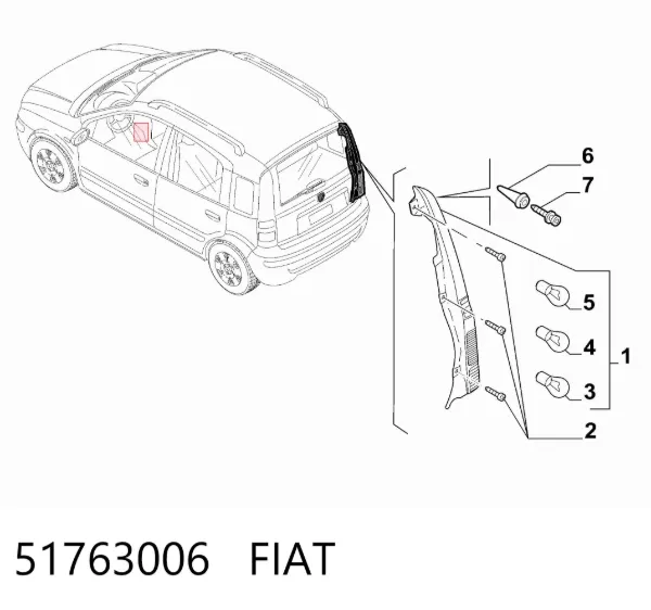Piloto trasero derecho 51763006 Fiat/Alfa/Lancia