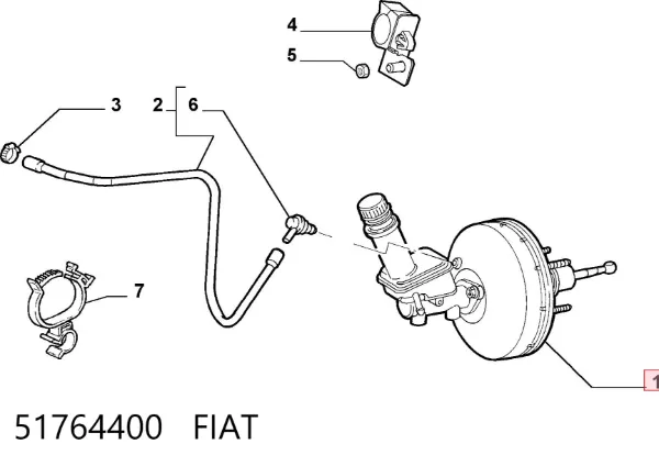 Cilindro maestro de frenos 51764400 Fiat/Alfa/Lancia