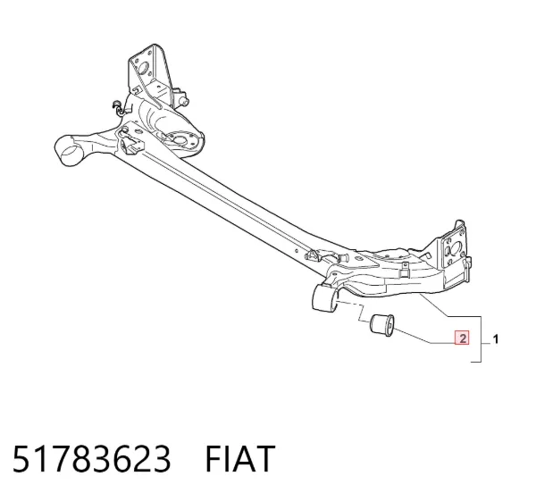Silentblock trasero 51783623 Fiat/Alfa/Lancia