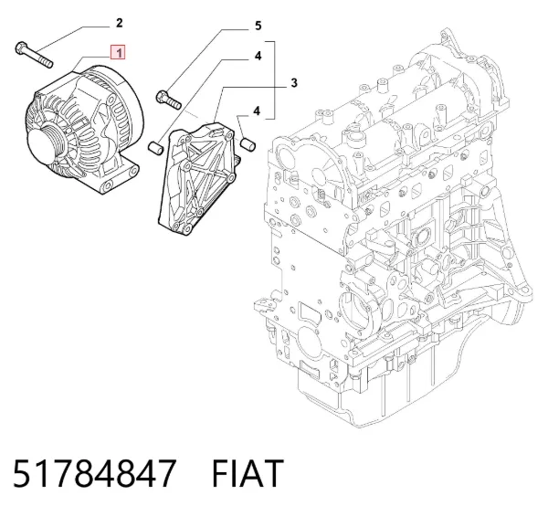 Alternador 51784847 Fiat/Alfa/Lancia