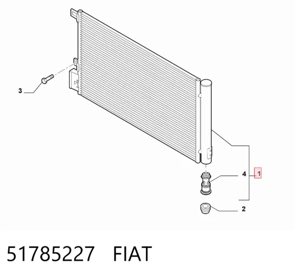 Condensador aire acondicionado 51785227 Fiat/Alfa/Lancia