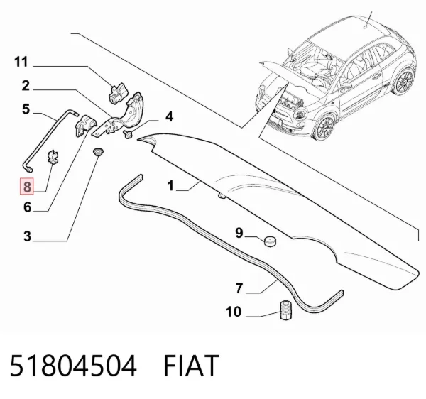 Capó 51804504 Fiat/Alfa/Lancia