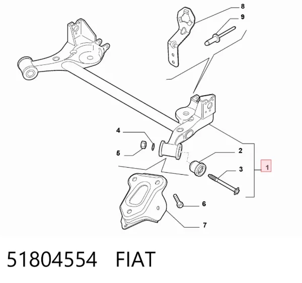 Puente trasero 51804554 Fiat/Alfa/Lancia