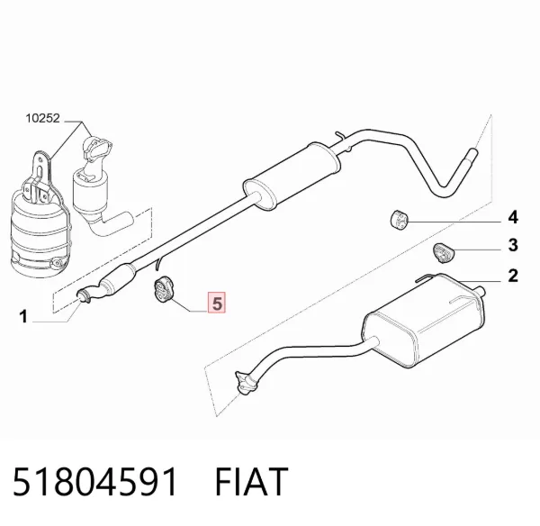 Soporte escape 51804591 Fiat/Alfa/Lancia