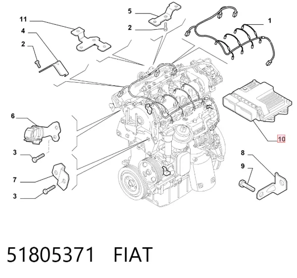 ECU 51805371 Fiat/Alfa/Lancia