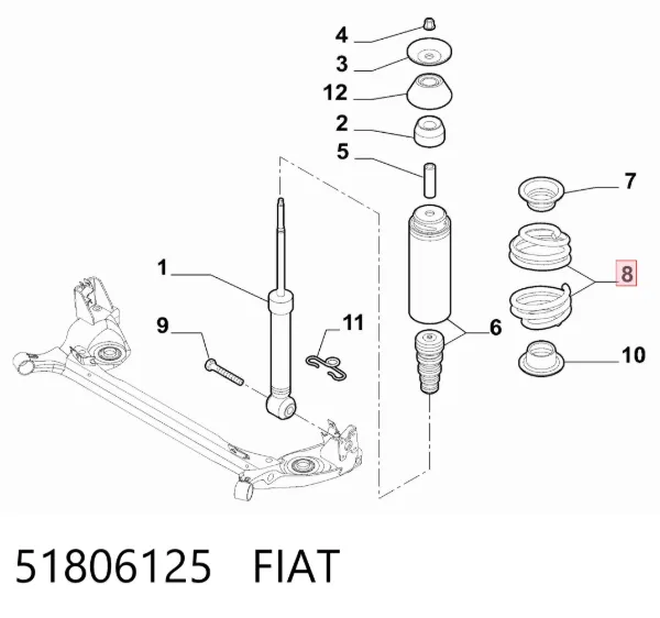 Muelle 51806125 Fiat/Alfa/Lancia