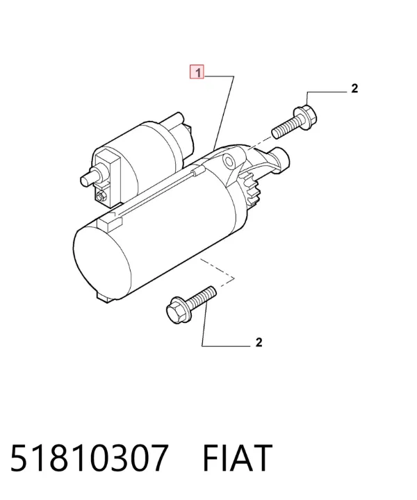 Motor de arranque 51810307 Fiat/Alfa/Lancia