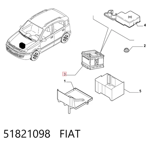 Batería 51821098 Fiat/Alfa/Lancia