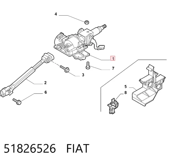 Columna dirección 51826526 Fiat/Alfa/Lancia