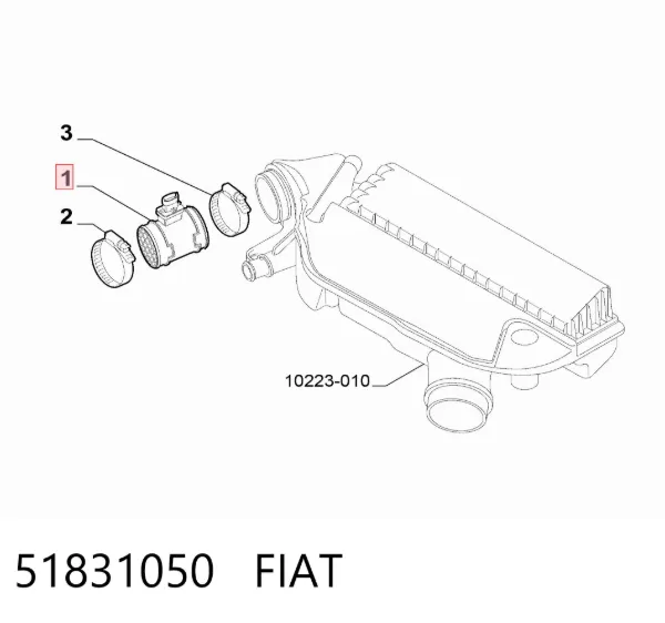 Caudalímetro 51831050 Fiat/Alfa/Lancia