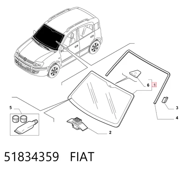 Parabrisas Fiat Panda II
