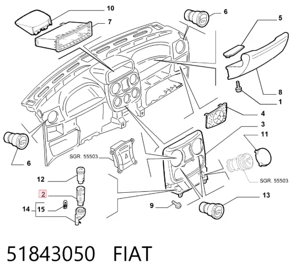  51843050 Fiat/Alfa/Lancia