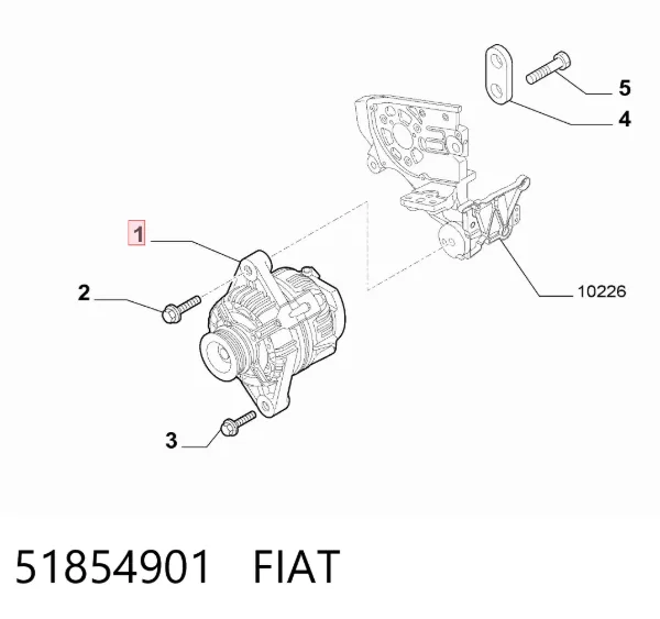 Alternador 51854901 Fiat/Alfa/Lancia