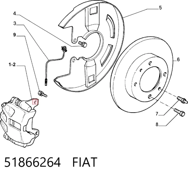 Disco de freno trasero 51866264 Fiat/Alfa/Lancia