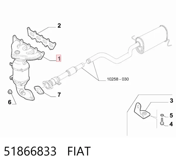 Catalizador 51866833 Fiat/Alfa/Lancia