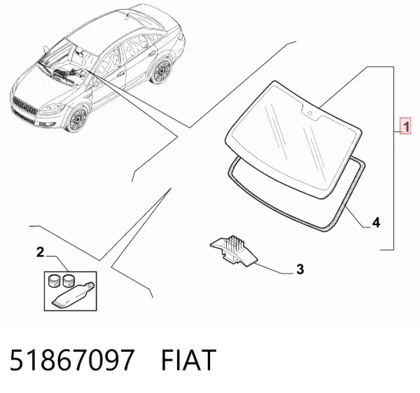 Parabrisas 51867097 Fiat/Alfa/Lancia