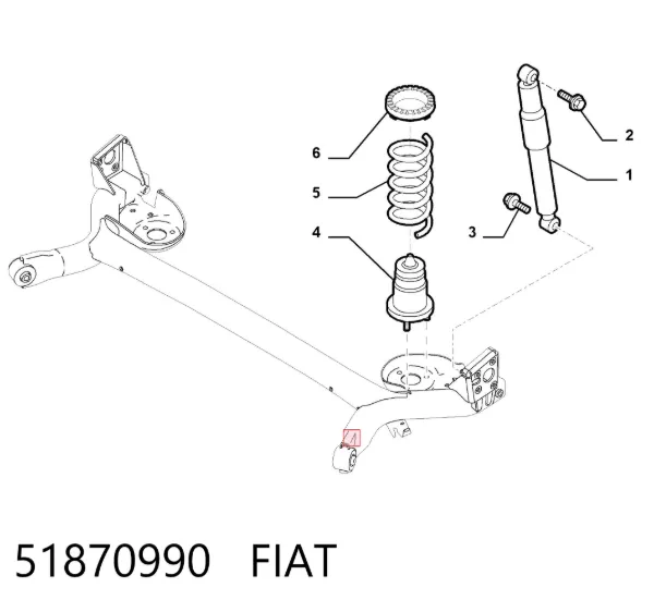 Amortiguador trasero 51870990 Fiat/Alfa/Lancia