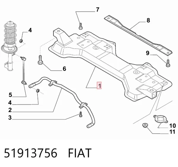 Puente delantero 51913756 Fiat/Alfa/Lancia