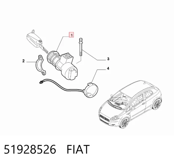 Bombín de arranque 51928526 Fiat/Alfa/Lancia