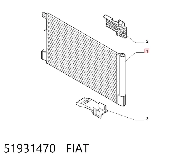 Condensador aire acondicionado 51931470 Fiat/Alfa/Lancia
