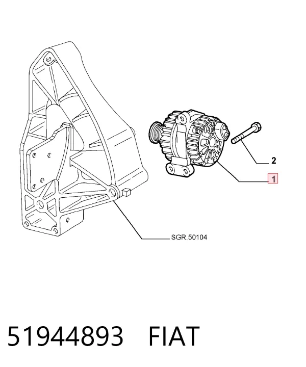 Alternador 51944893 Fiat/Alfa/Lancia