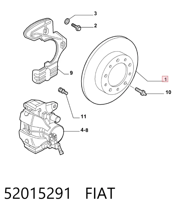 Disco de freno 52015291 Fiat/Alfa/Lancia