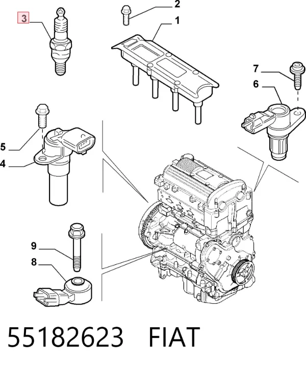 Bujía 55182623 Fiat/Alfa/Lancia