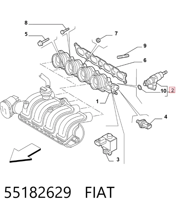 Inyector 55182629 Fiat/Alfa/Lancia