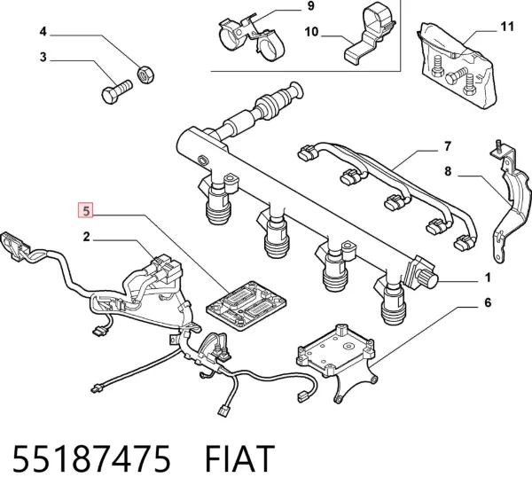 ECU 55187475 Fiat/Alfa/Lancia