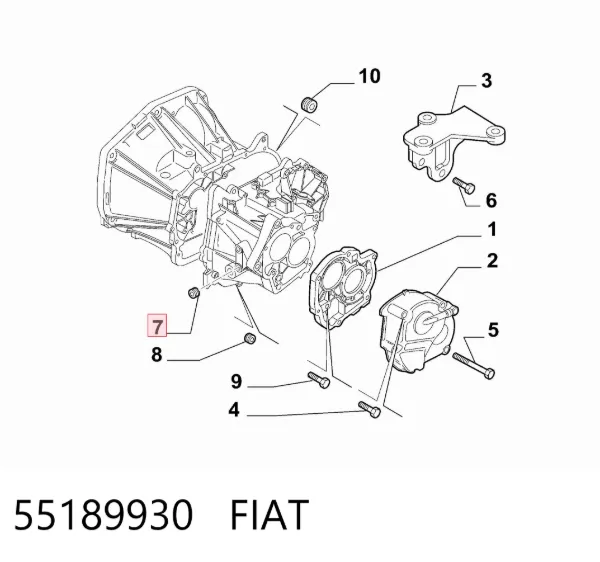Tapón del cárter de aceite 55189930 Fiat/Alfa/Lancia