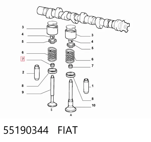 Retenes de válvulas 55190344 Fiat/Alfa/Lancia