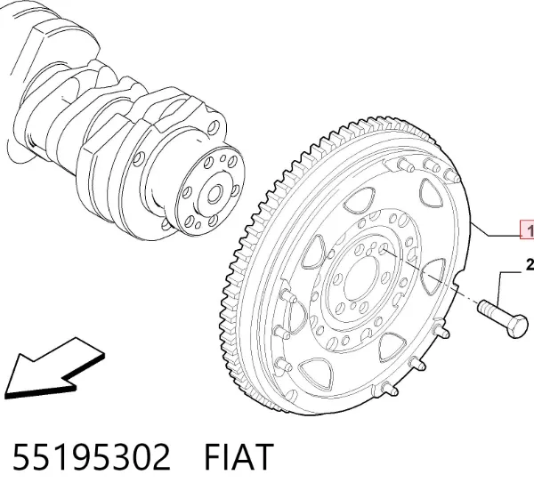 Volante motor 55195302 Fiat/Alfa/Lancia