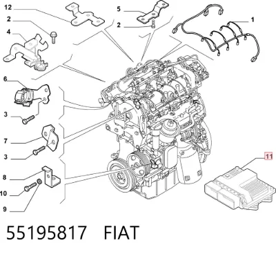 Unidad de control del motor (ECU) FIAT 55195817