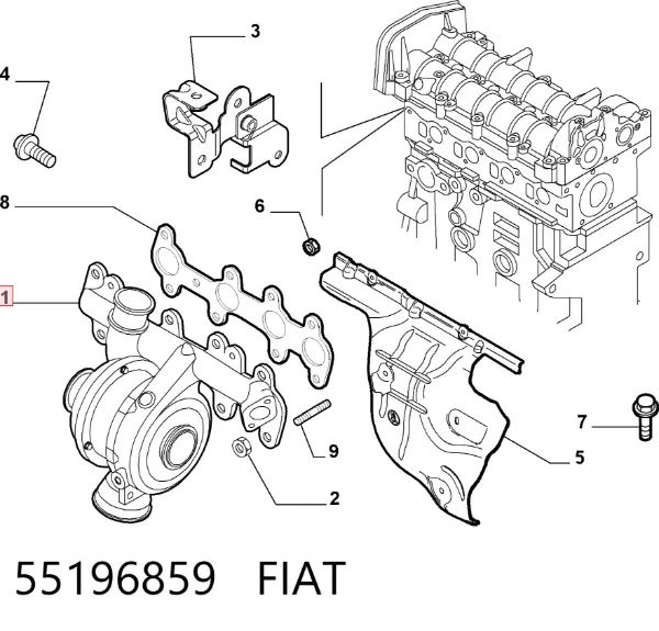 Turbocompresor 55196859 Fiat/Alfa/Lancia