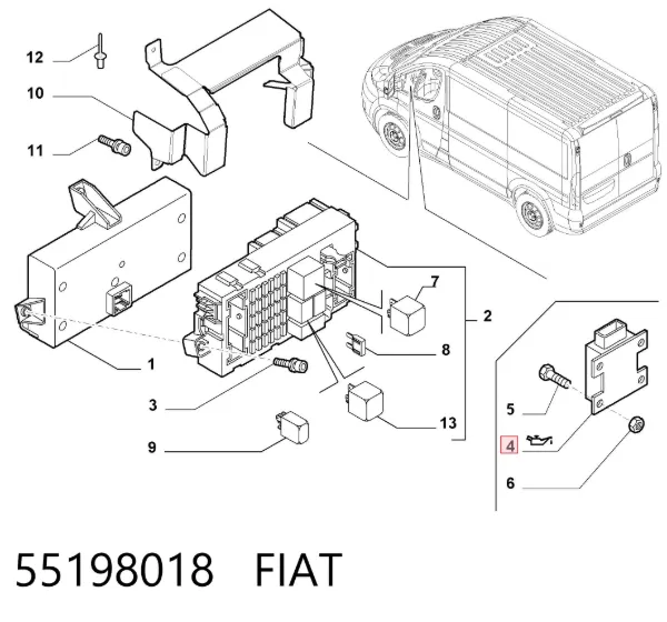 Sensor de nivel de aceite 55198018 Fiat/Alfa/Lancia
