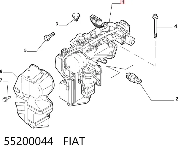 Actuador de selección de marchas 55200044 Fiat/Alfa/Lancia