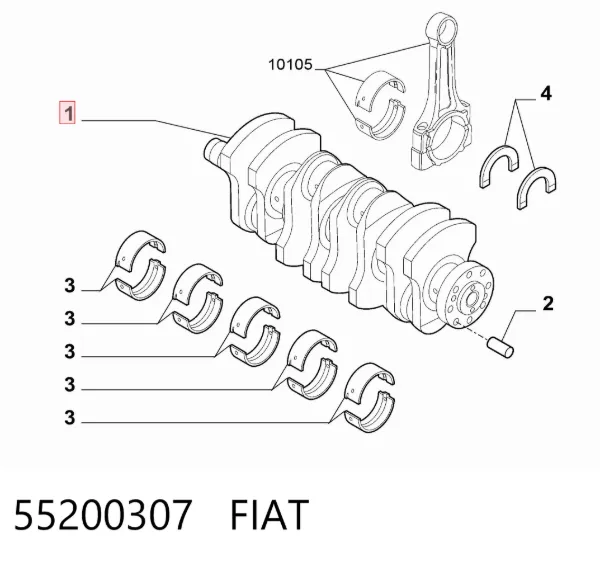 Cigüeñal 55200307 Fiat/Alfa/Lancia