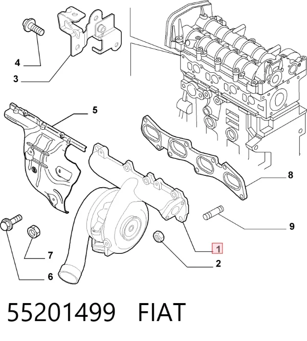 Turbocompresor 55201499 Fiat/Alfa/Lancia