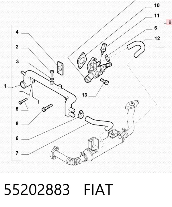 Termostato 55202883 Fiat/Alfa/Lancia