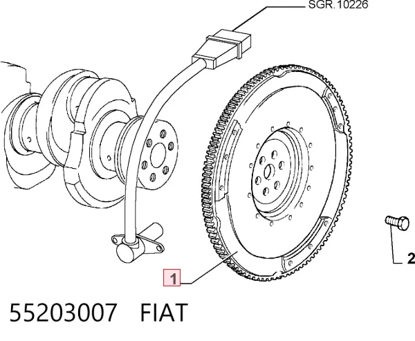 Volante motor 55203007 Fiat/Alfa/Lancia