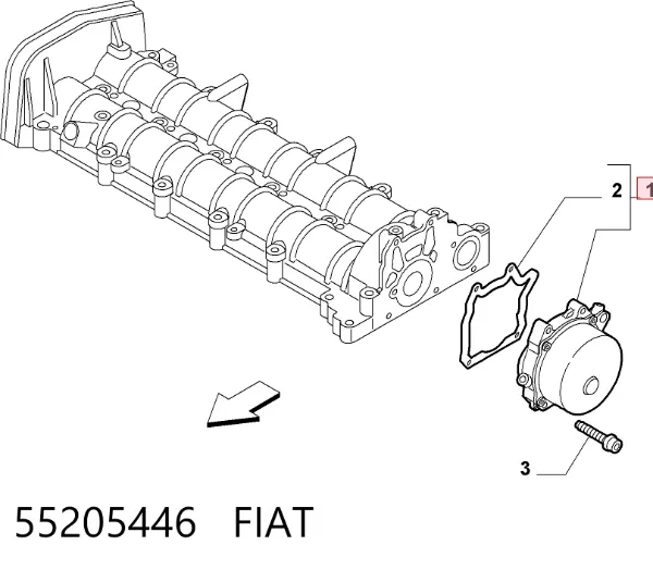 Bomba de vacío 55205446 Fiat/Alfa/Lancia