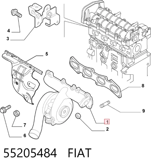 Turbocompresor 55205484 Fiat/Alfa/Lancia