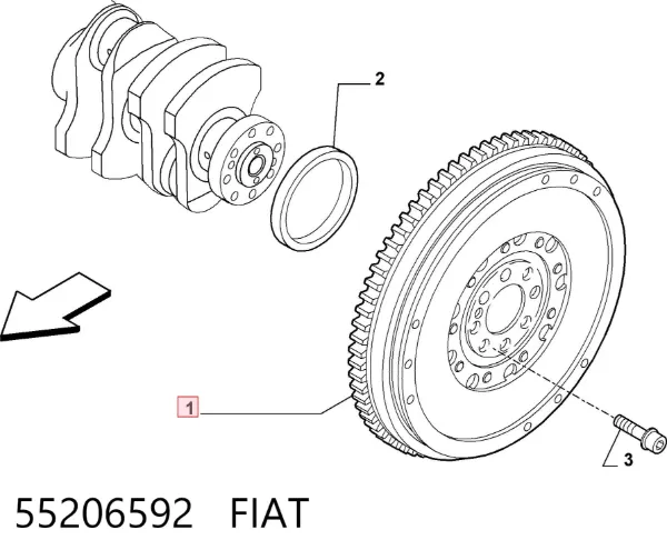 Volante motor 55206592 Fiat/Alfa/Lancia